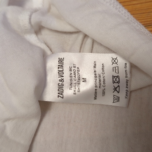 NWT Zadig & Voltaire Tunisien MC skull camo tee size medium - Picture 9 of 11